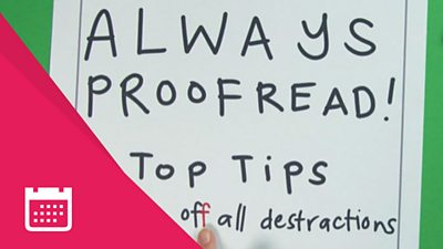 learn to edit writing Poster with writing to always proofread and top tips