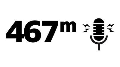 476m is written in black on a white background alongside a microphone icon