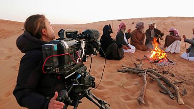 Sue Gibson films Bedouin nomads sharing coffee around campfire at dawn