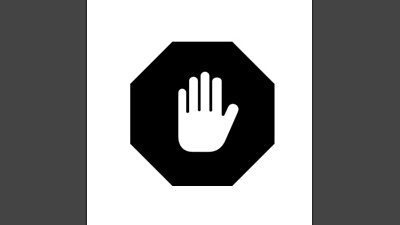 stop sign hand icon