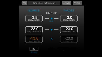 Silent Witness loudness measurement