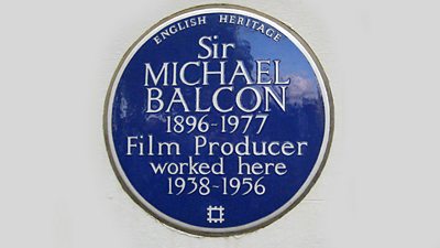 Plaque at Ealing Studios