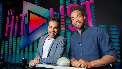 Dr Ranj and Dev Griffin on the set of the Hit List