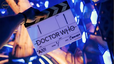 Doctor Who clapper board with '2nd November' written on it