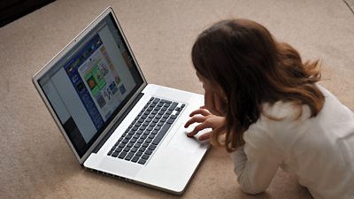 girl on laptop