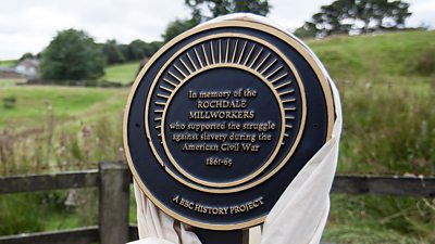 Plaque situated along Cotton Famine Road (Rooley Moor Road)