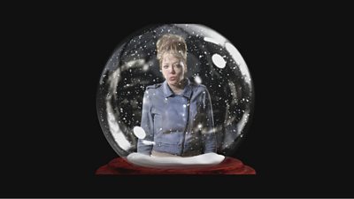 Mandy in a snow globe