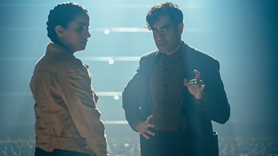 Yaz (Mandip Gill) and The Master (Sacha Dhawan)