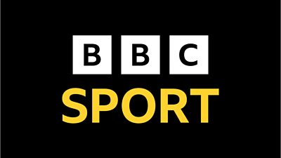 BBC Sport logo BBC is written in black on white blocks. Sport is written in yellow.