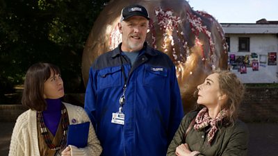 Susannah Fielding, Greg Davies and Zoe Wanamaker