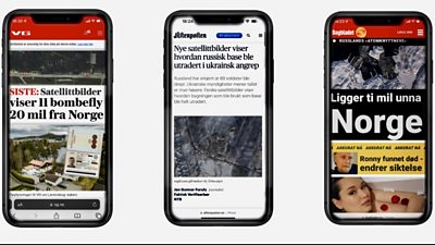 Screenshot of three iphones
