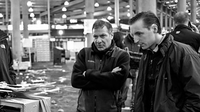 Jed Mercurio with Line of Duty's Director of Photography, Ruairi O'Brien.