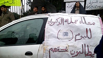 Protesters in the Palestinian Territories