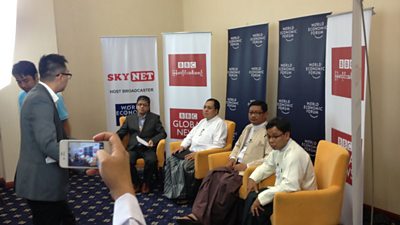 Behind the scenes at the debate in Naypyidaw.