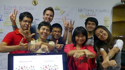 A very proud team: (from left) Sorthy, Sopheak, me, Chantraboth, Lyna, Sothea, Sonina.