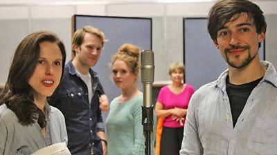 Picture of the cast taken during the record