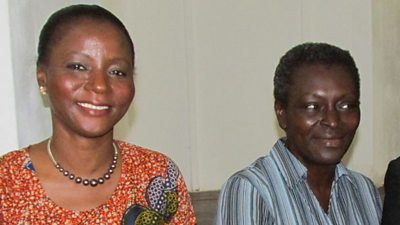 Naasu Fofanah and Tok Bot Salone presenter Claudia Anthony.