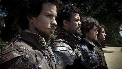 The Musketeers and d'Artagnan.