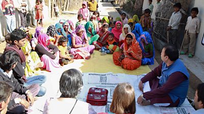 A BBC Media Action listening group in Madhya Pradesh, India.