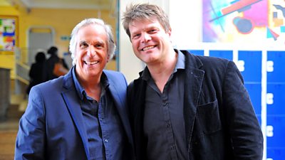 Writer Joe Williams with Henry Winkler.