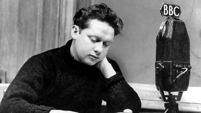 Dylan Thomas (photo taken at the BBC in November 1948)