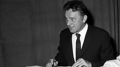 Richard Burton recording Under Milk Wood in August 1963.
