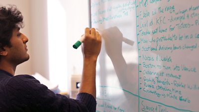 Arnab noting news stories