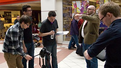 InSecurity - daytime filming with Series Producer Henry R. Swindell.