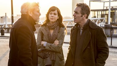 Julien (Tcheky Karyo), Emily (Frances O'Connor), Tony (James Nesbitt) Photo: Jules Heath