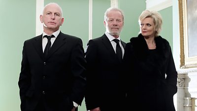Stonemouth; Gary Lewis plays Mike McAvett, Peter Mullan plays Don Murston and Sharon Small his wife, Connie Murston