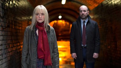 From Darkness: Claire Church (Anne-Marie Duff), John Hind (Johnny Harris) Image Credit: 鶹ҳ/Sarah Dunn