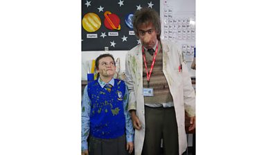 Emily (Charleigh Adams) has a nose encounter with Mr Nasal (Richard David-Caine) 