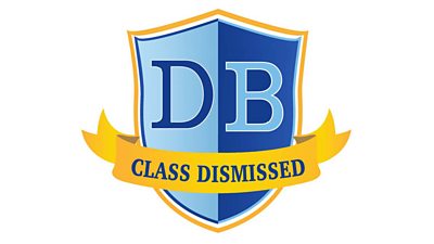 The 'Dockbridge High' school badge from CBBC's upcoming sketch show, Class Dismissed
