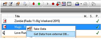 get data from external DB option selected