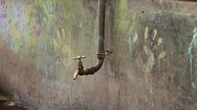 A tap outside Mtaani Radio