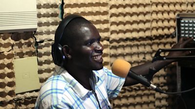Kamadi, presenter at Mtaani Radio in Nairobi, Kenya