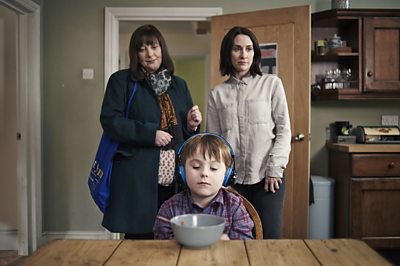 Lisa Millett, Max Vento and Morven Christie in The A Word