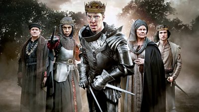 Hugh Bonneville, Sophie Okonedo, Benedict Cumberbatch, Judi Dench and Tom Sturridge in The Hollow Crown