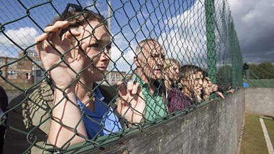 Fenced in: Karen (Emma Stansfield) and Mike (Tim Dantay).
