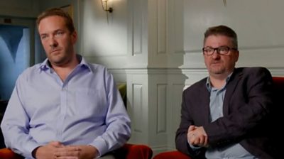 Writers Simon Allen (left) and Simon J. Ashford.