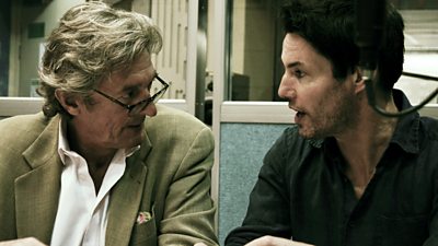 Two angry men: jurors Carl (Nigel Havers) and Tristan (Tam Williams).