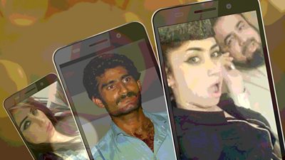 Pictures of Qandeel Baloch, brother and mullah on smartphones