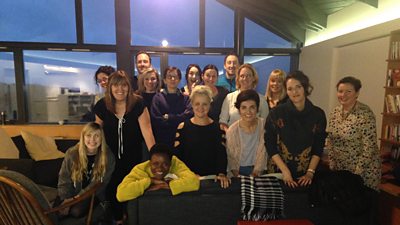 The whole group including Fleabag star Phoebe Waller-Bridge