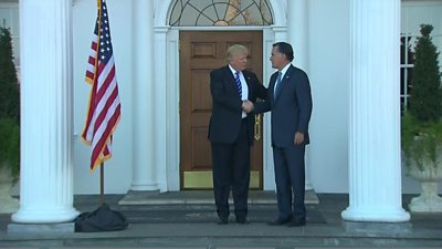 Donald Trump and Mitt Romney meeting 'went great' - BBC News