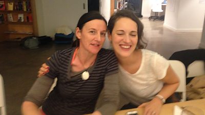 Lorna with the writer and star of BBC Three's Fleabag, Phoebe Waller-Bridge