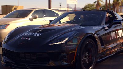 A specially adapted Corvette Z06 which is allowing a man with quadriplegia to drive