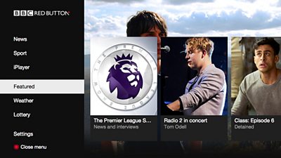 Shows the red button graphics in portrait size in the menu