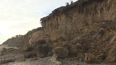 Collapsed cliff