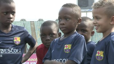 Children at FCBescola Lagos