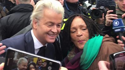 Geert Wilders and supporter